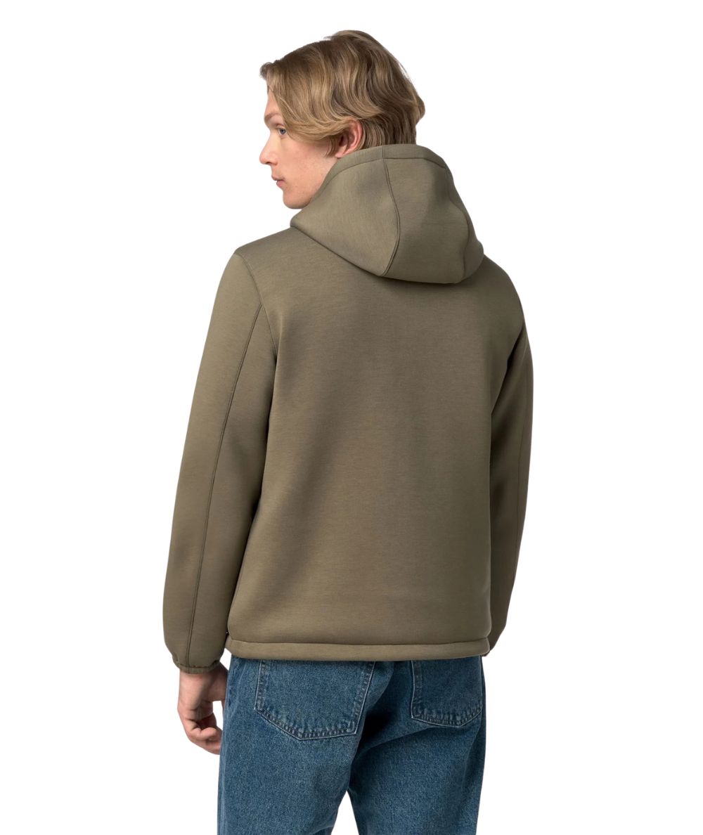 K-Way Giacca Jack Spacer Nylon Double K8142YW Verde Militare Blu Scuro