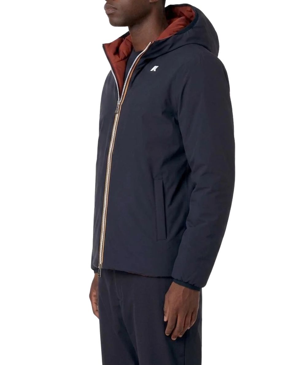 K-Way Giacca Jacob St Warm Double K6128WW Blu Scuro Rosso