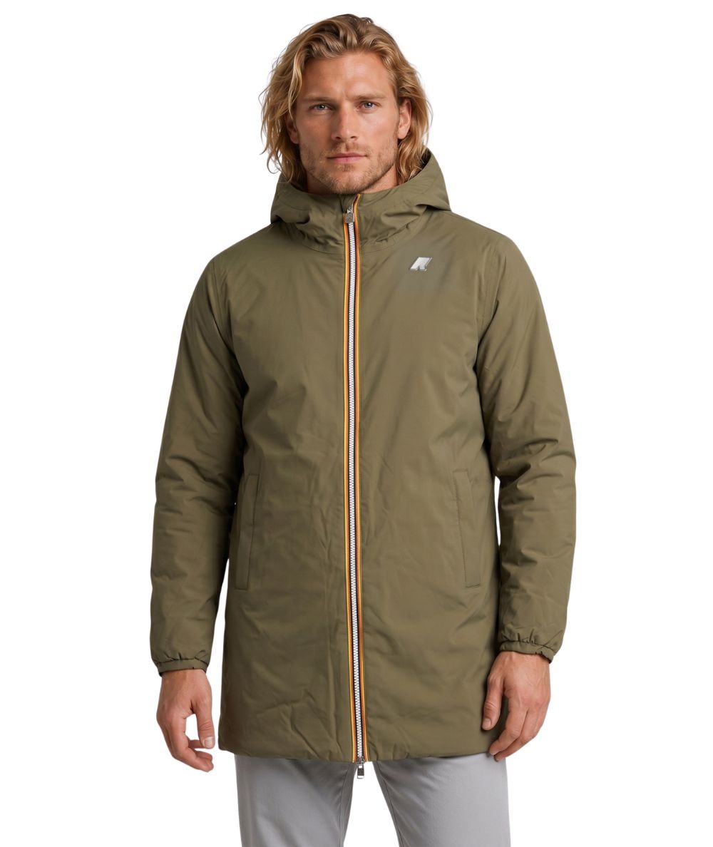 K-Way Giacca Jacob St Warm Double K6128WW Verde Militare Blu Scuro
