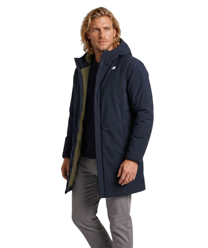 K-Way Giacca Jacob St Warm Double K6128WW Verde Militare Blu Scuro