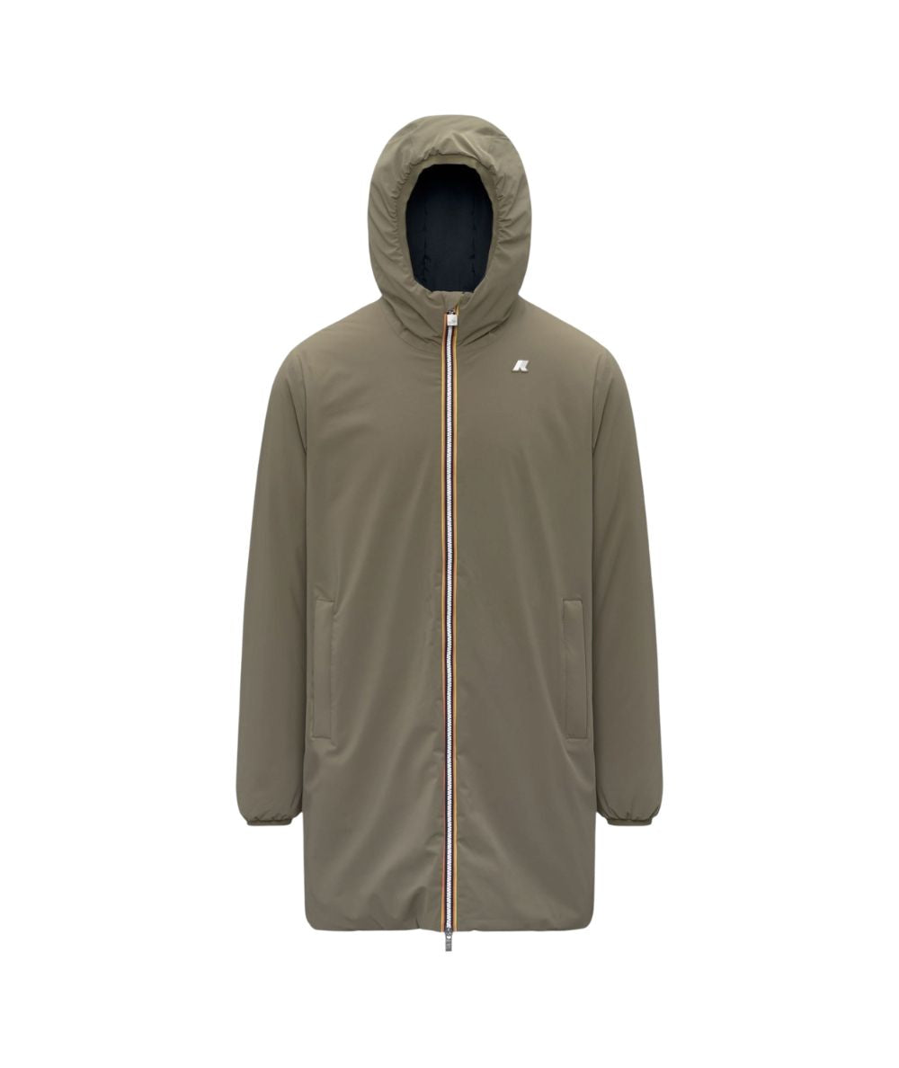 K-Way Giacca Jacob St Warm Double K6128WW Verde Militare Blu Scuro