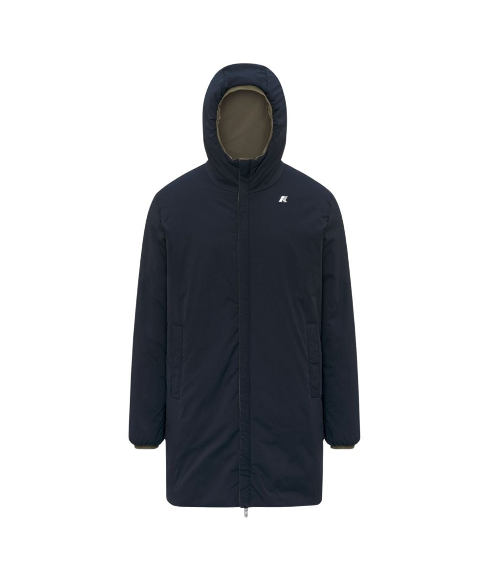 K-Way Giacca Jacob St Warm Double K6128WW Verde Militare Blu Scuro
