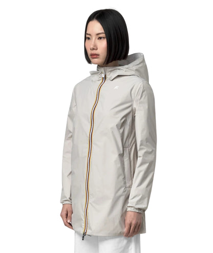 K-Way Giacca Midi Reversibile Sophie Plus.2 K7123MW Beige Bianco