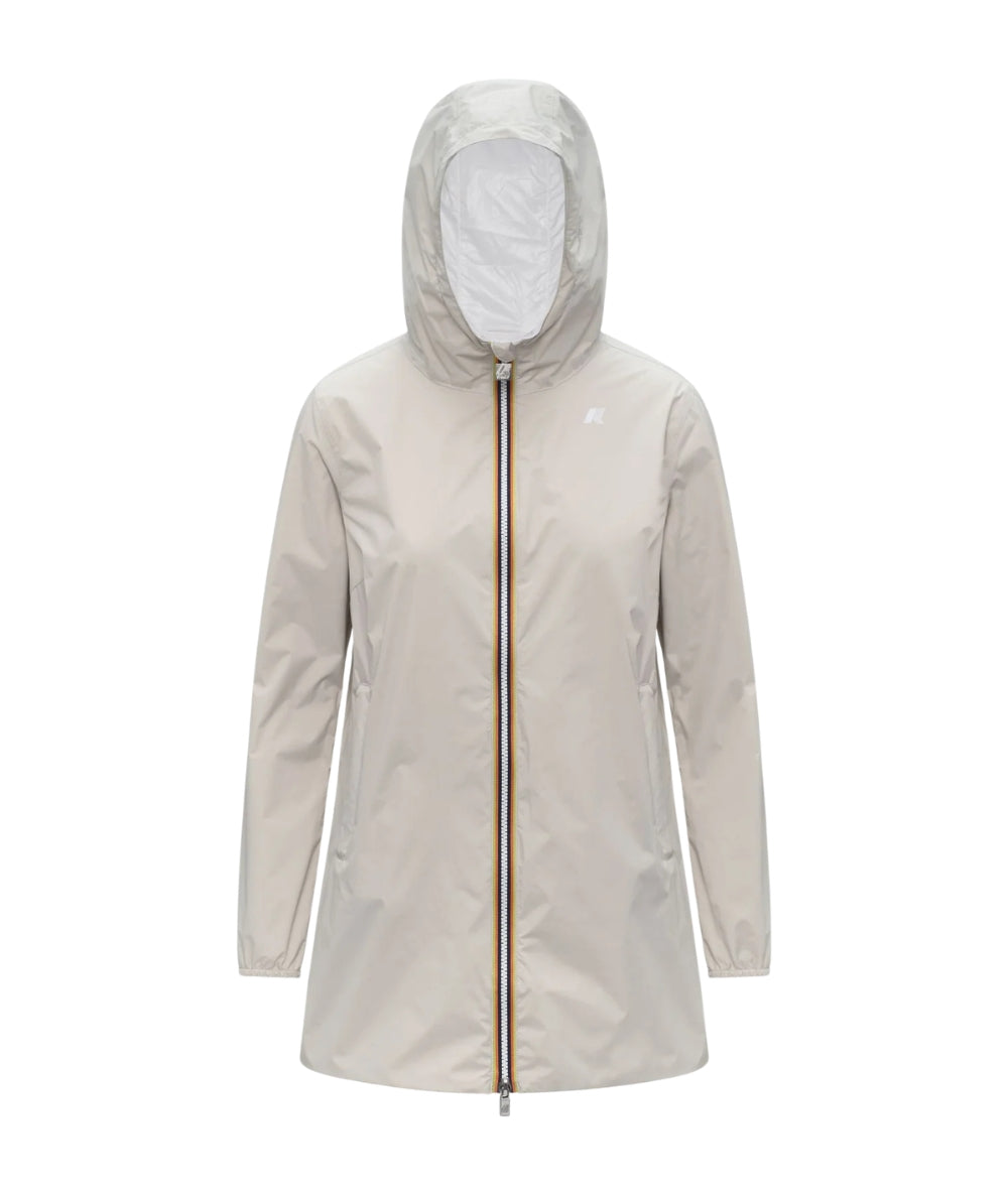 K-Way Giacca Midi Reversibile Sophie Plus.2 K7123MW Beige Bianco