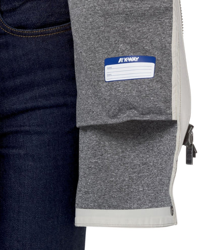 K-Way Giacca Midi con Tasche Mathy Bonded Jersey K7127JW Beige