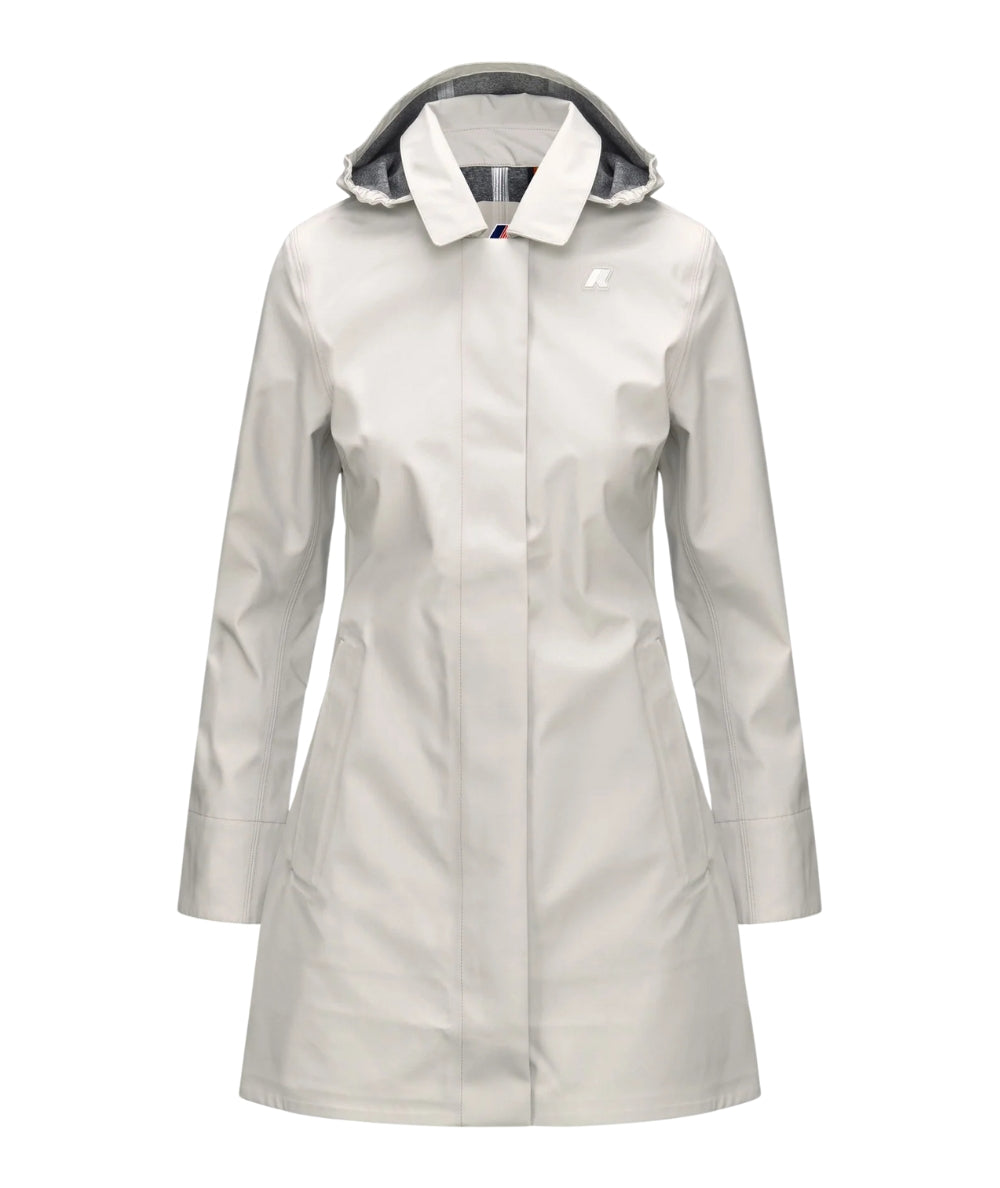 K-Way Giacca Midi con Tasche Mathy Bonded Jersey K7127JW Beige