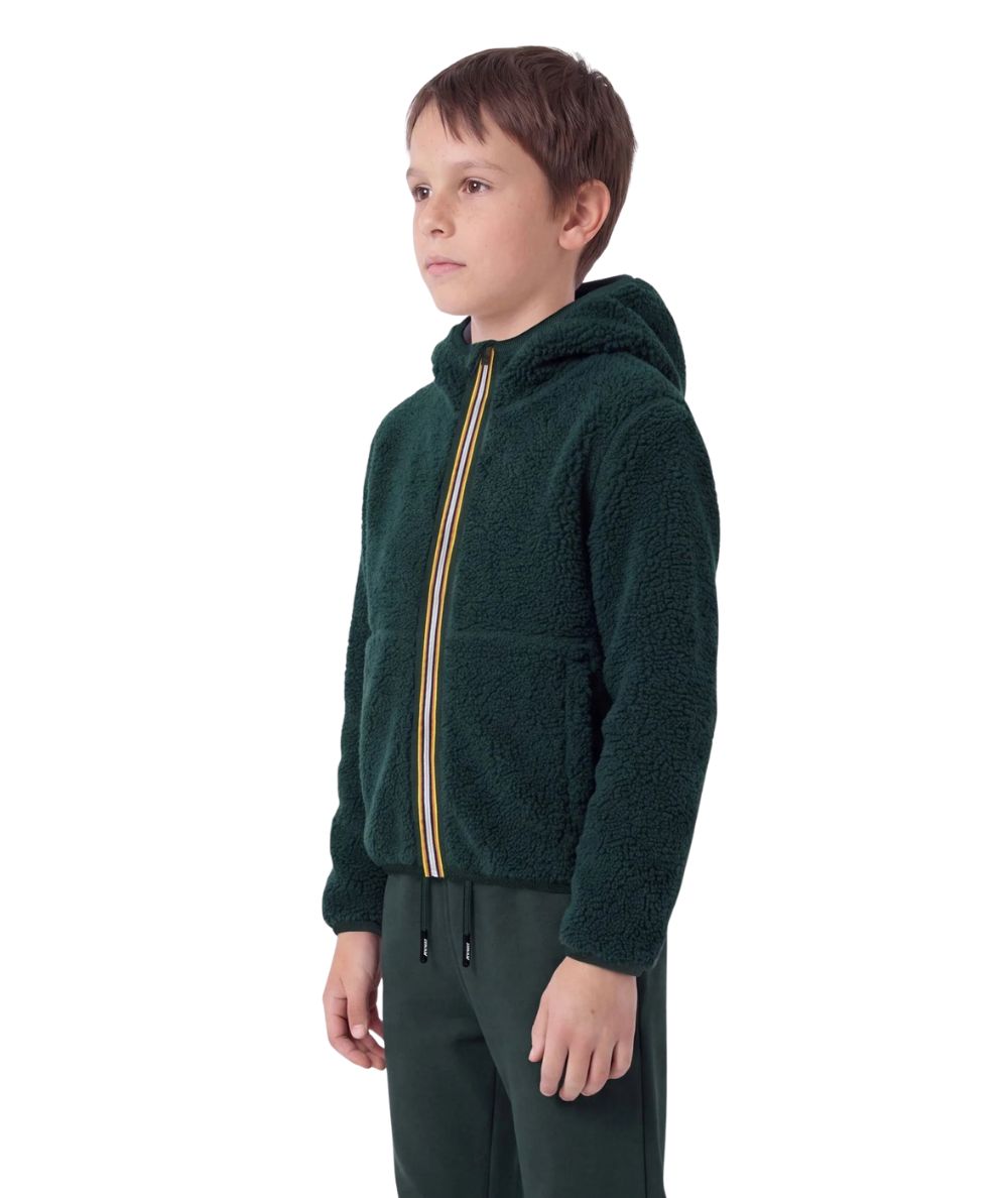 K-Way Giacca P. Jack Sherpa Polar Double K8136WW Verde/Grigio Ghiaccio