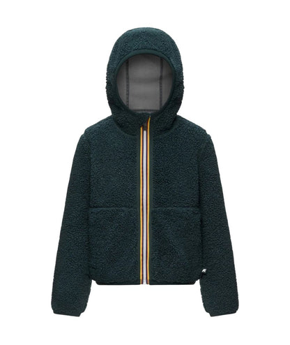 K-Way Giacca P. Jack Sherpa Polar Double K8136WW Verde/Grigio Ghiaccio