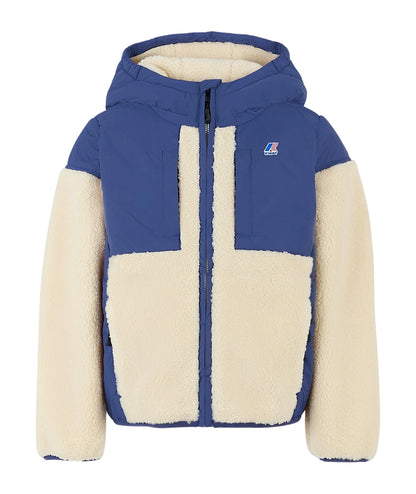 K-Way Giacca P. Samson 4.0 Orsetto K21452W Blu Cobalto Ecrù