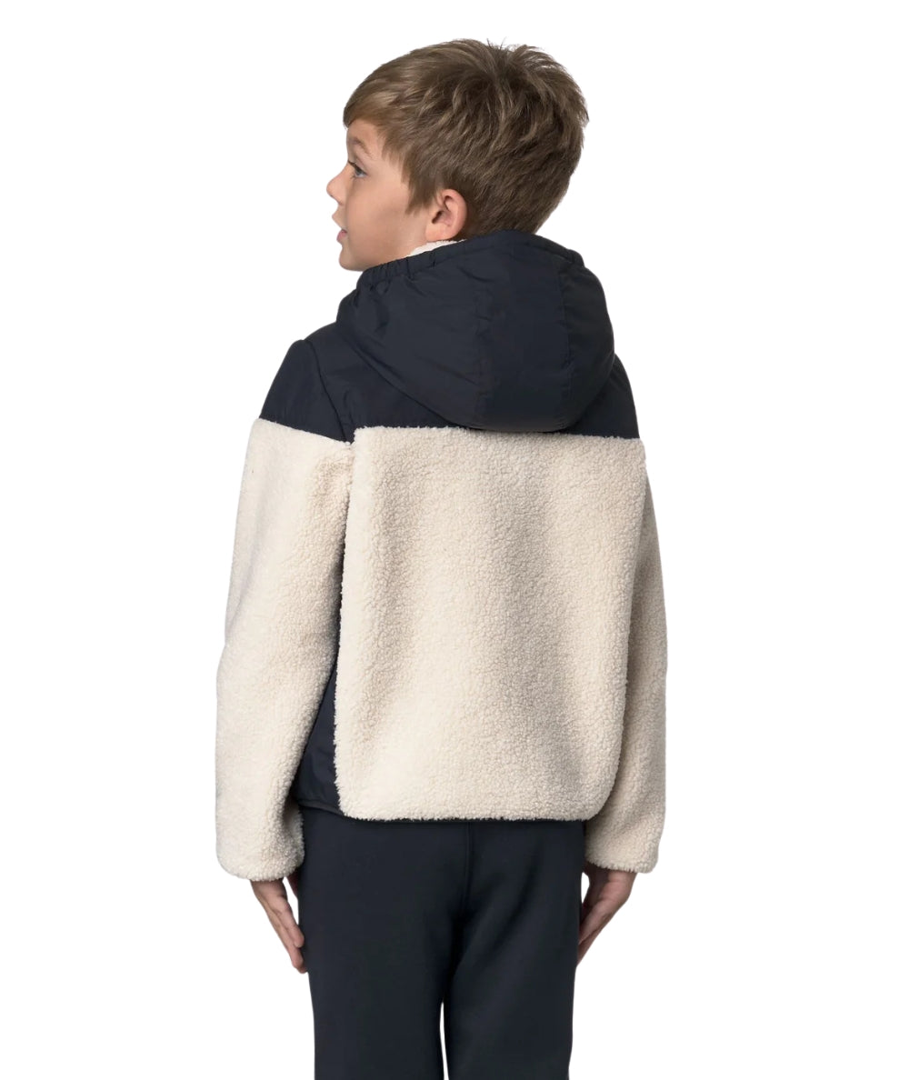 K-Way Giacca P. Samson 4.0 Orsetto K21452W Blu Scuro Ecrù