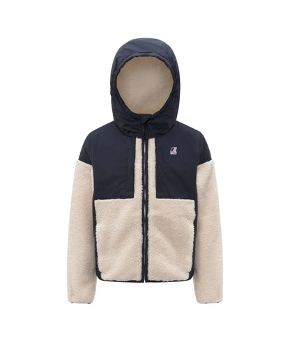 K-Way Giacca P. Samson 4.0 Orsetto K21452W Blu Scuro Ecrù