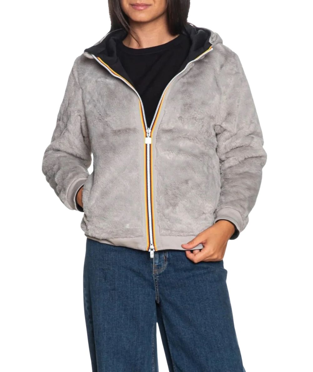 K-Way Giacca Reversibile Deva Light Spacer Fur Double K1452W Nero