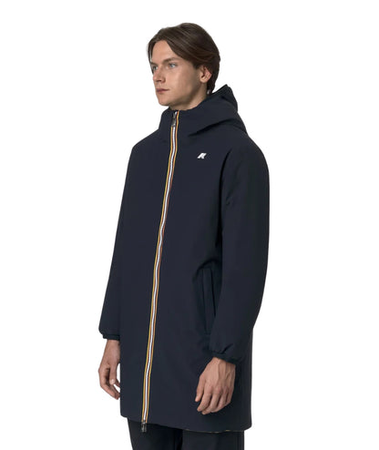 K-Way Giacca Reversibile Jacob St Warm Double K6128WW Blu Scuro Beige