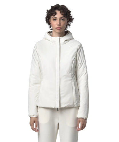 K-Way Giacca Reversibile Lily St Warm D K6128TW Beige Bianco