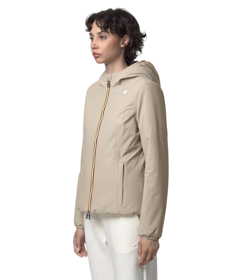 K-Way Giacca Reversibile Lily St Warm D K6128TW Beige Bianco