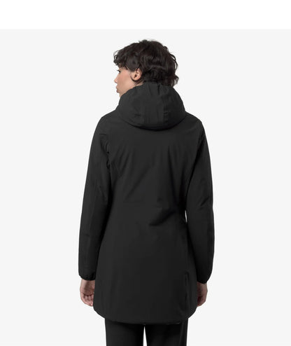 K-Way Giacca Reversibile con Cappuccio K6128UW Nero Beige