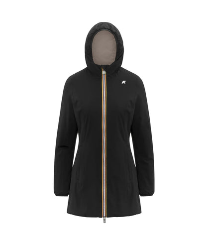 K-Way Giacca Reversibile con Cappuccio K6128UW Nero Beige