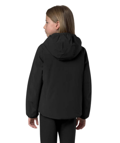 K-Way Giacca Reversibile con Cappuccio K71339W Nero Rosa