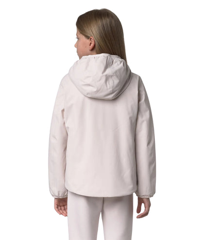 K-Way Giacca Reversibile con Cappuccio K71339W Rosa Scuro