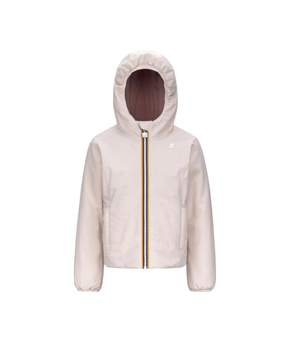 K-Way Giacca Reversibile con Cappuccio K71339W Rosa Scuro
