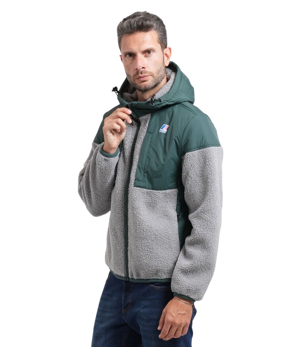 K-Way Giacca Samson 4.0 Orsetto K5122SW Verde Grigio Ghiaccio
