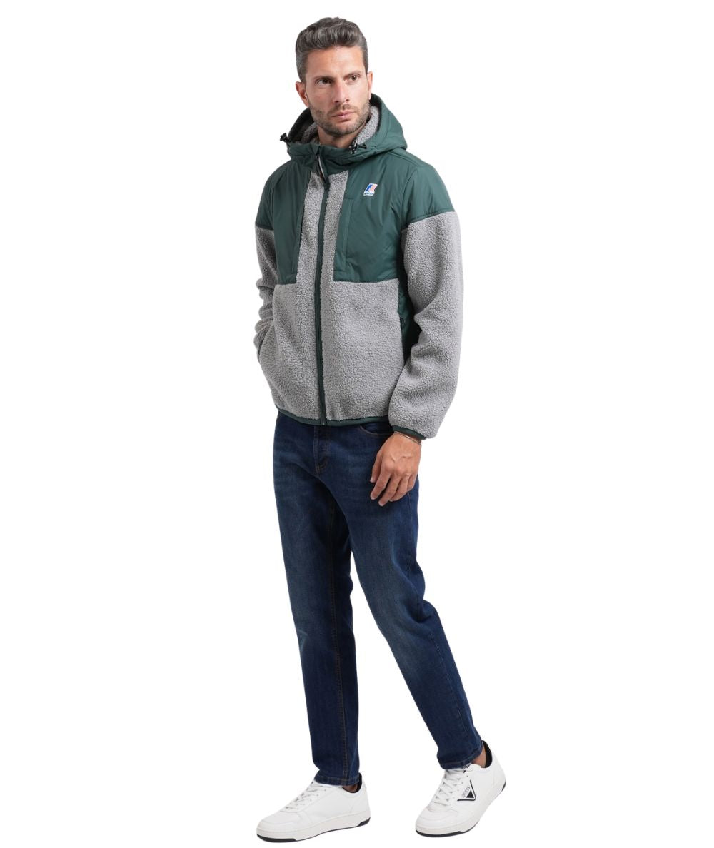 K-Way Giacca Samson 4.0 Orsetto K5122SW Verde Grigio Ghiaccio