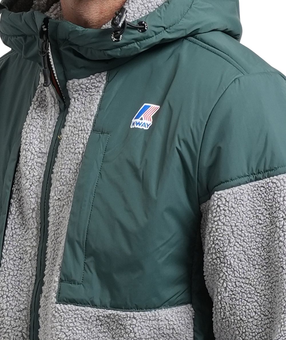 K-Way Giacca Samson 4.0 Orsetto K5122SW Verde Grigio Ghiaccio