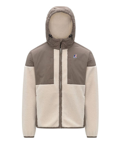 K-Way Giacca Samson 4.0 Orsetto con Cappuccio K5122SW Beige Ecrù