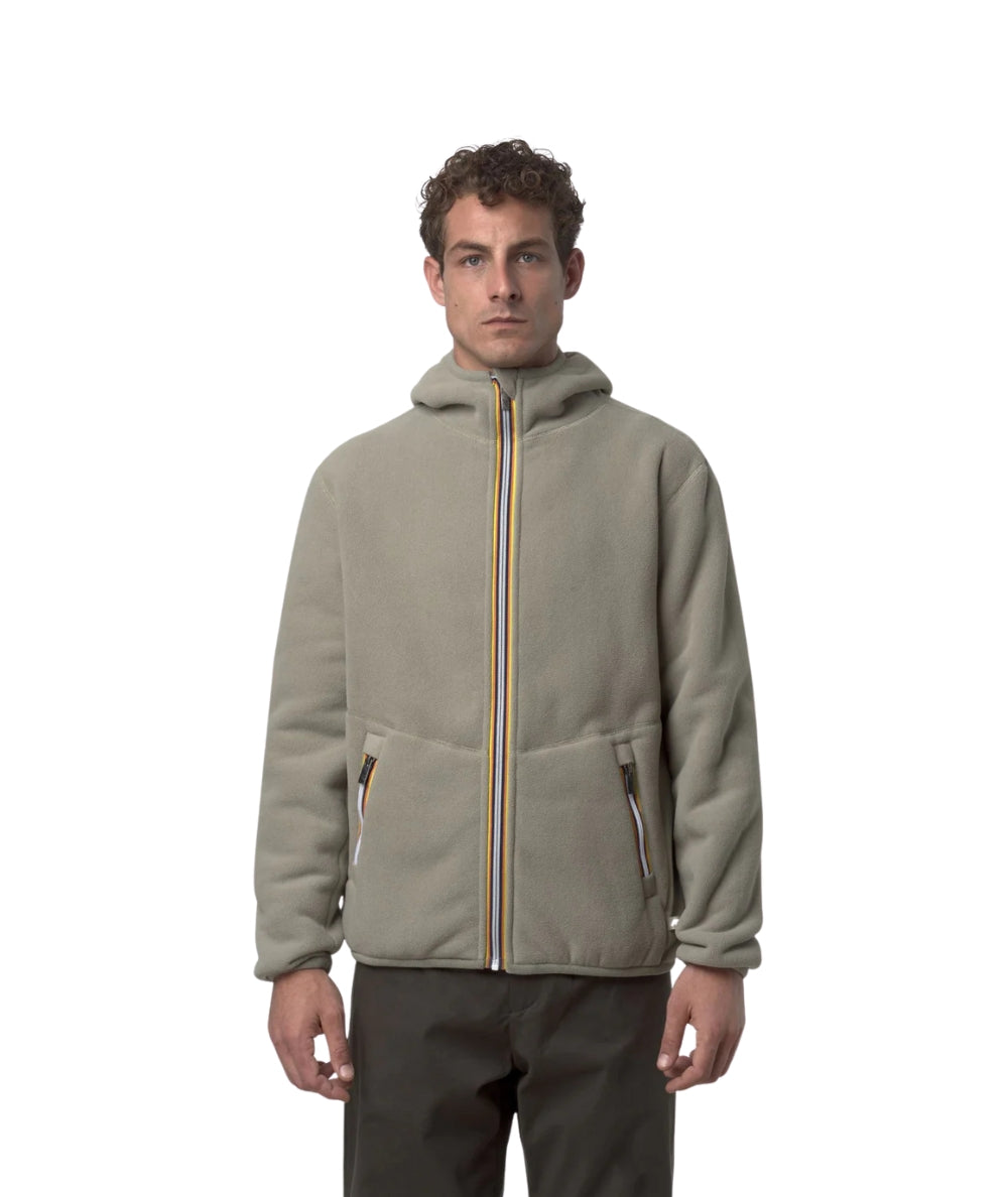 K-Way Giacca Sherpa Reversibile K3132NW Verde