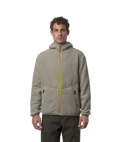 K-Way Giacca Sherpa Reversibile K3132NW Verde