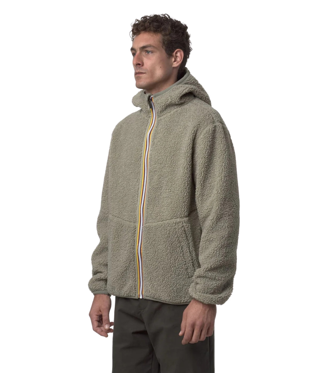 K-Way Giacca Sherpa Reversibile K3132NW Verde