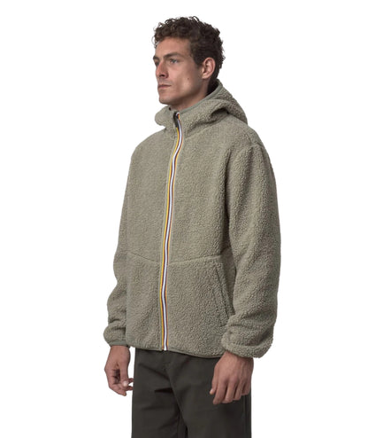 K-Way Giacca Sherpa Reversibile K3132NW Verde