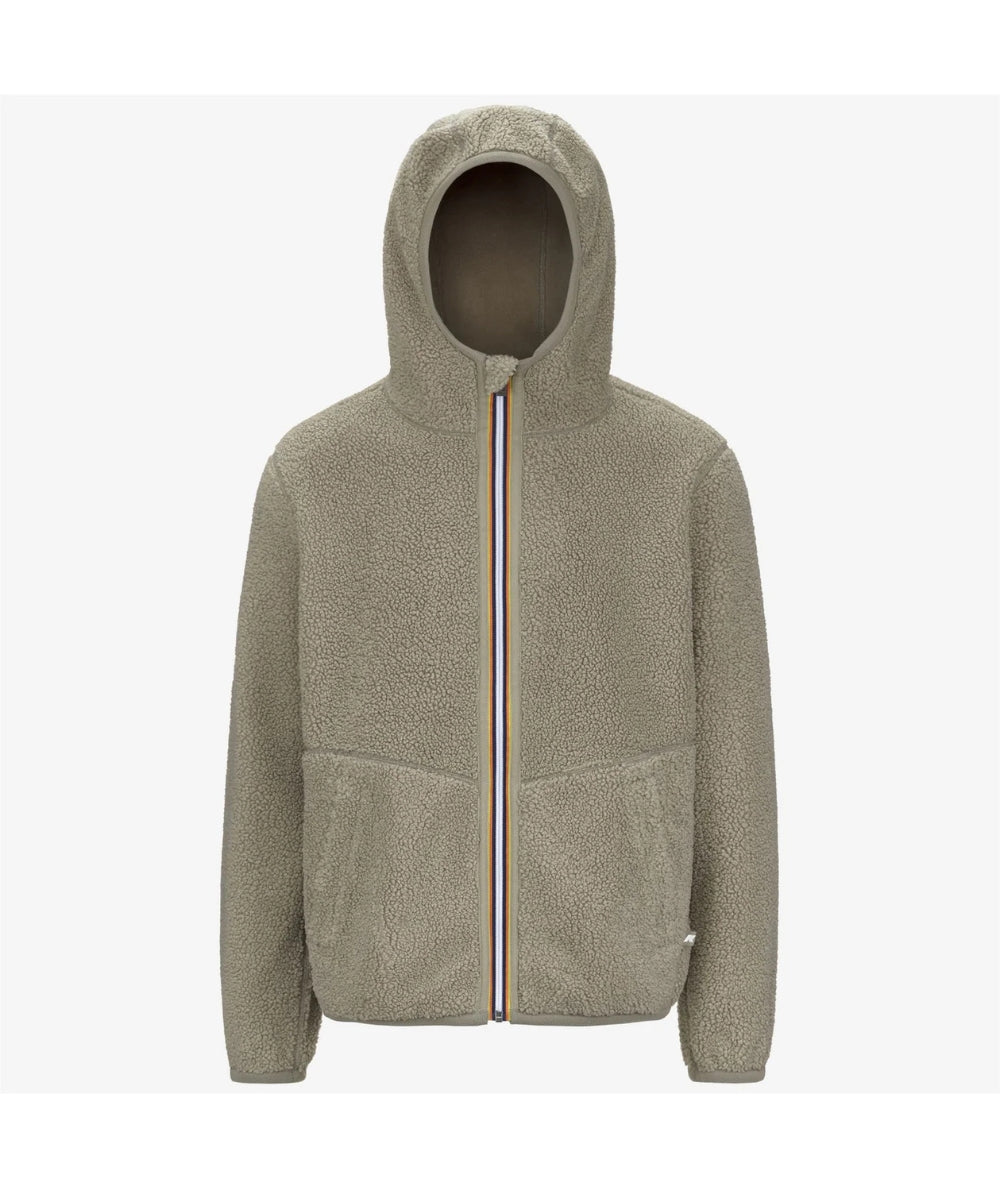 K-Way Giacca Sherpa Reversibile K3132NW Verde