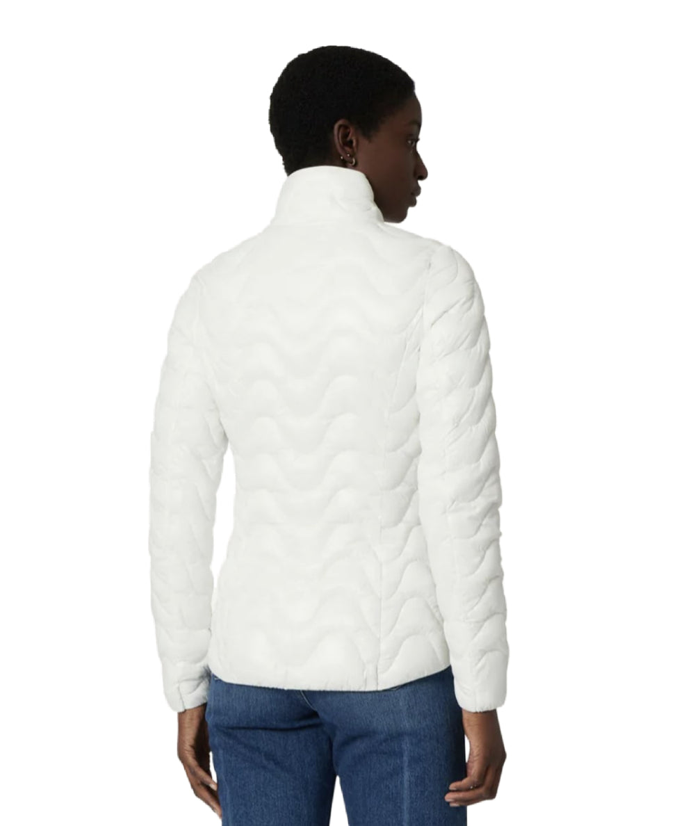 K-Way Giacca con Imbottitura ad Onde Violette Eco Warm K4112TW Bianco