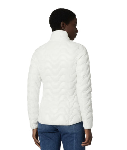 K-Way Giacca con Imbottitura ad Onde Violette Eco Warm K4112TW Bianco