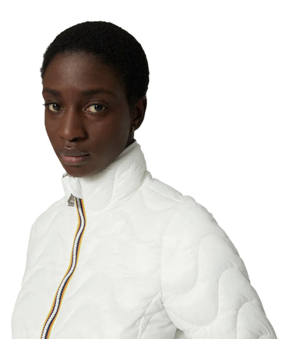 K-Way Giacca con Imbottitura ad Onde Violette Eco Warm K4112TW Bianco