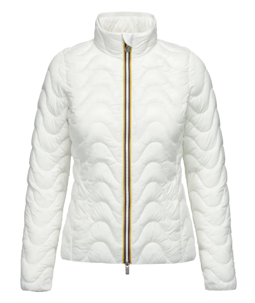 K-Way Giacca con Imbottitura ad Onde Violette Eco Warm K4112TW Bianco