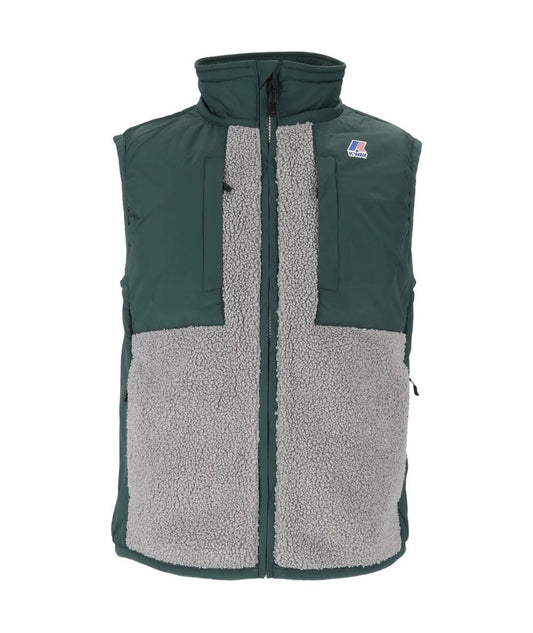 K-Way Gilet Vital 4.0 Orsetto K5122RW Verde Grigio Ghiaccio