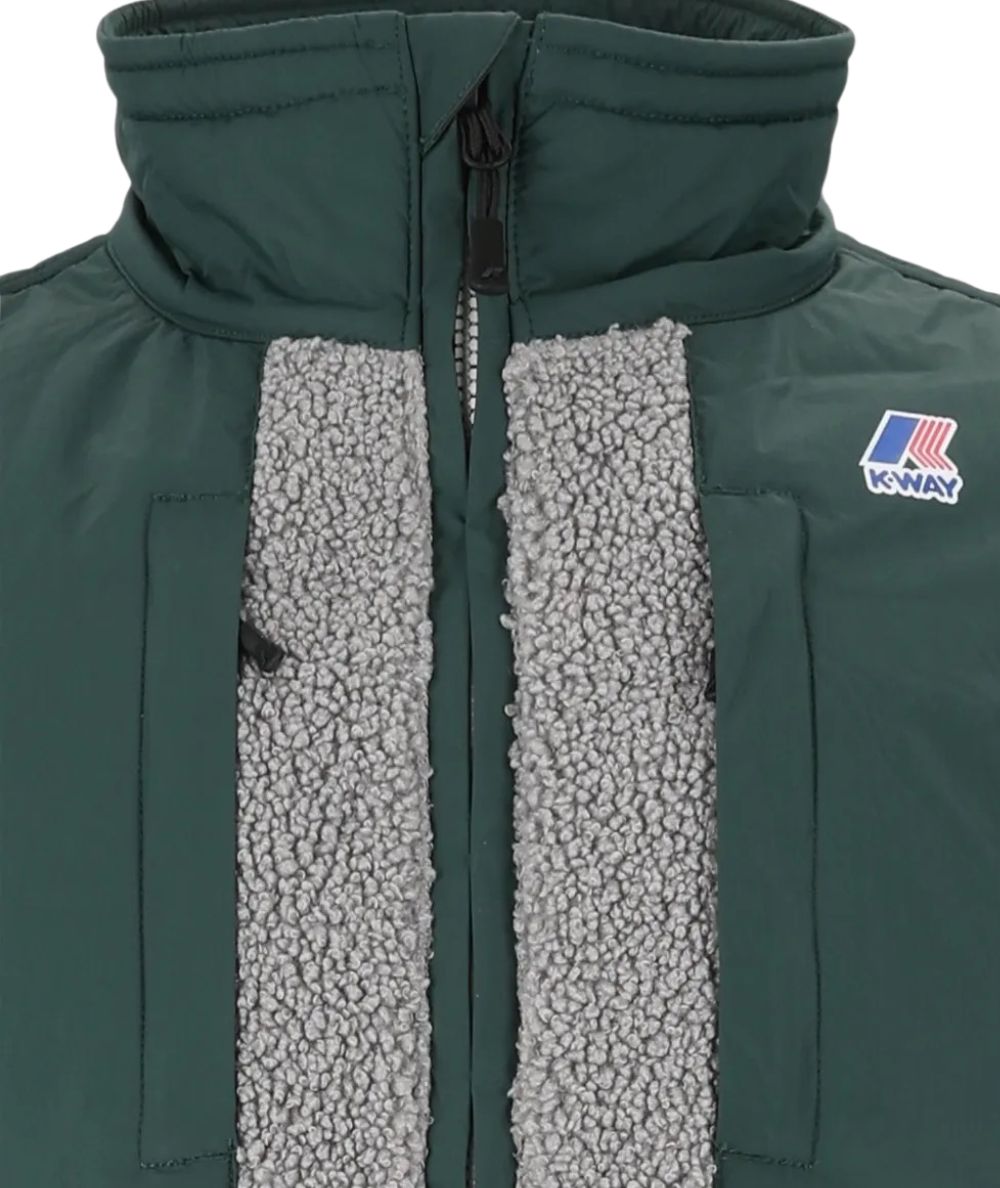 K-Way Gilet Vital 4.0 Orsetto K5122RW Verde Grigio Ghiaccio