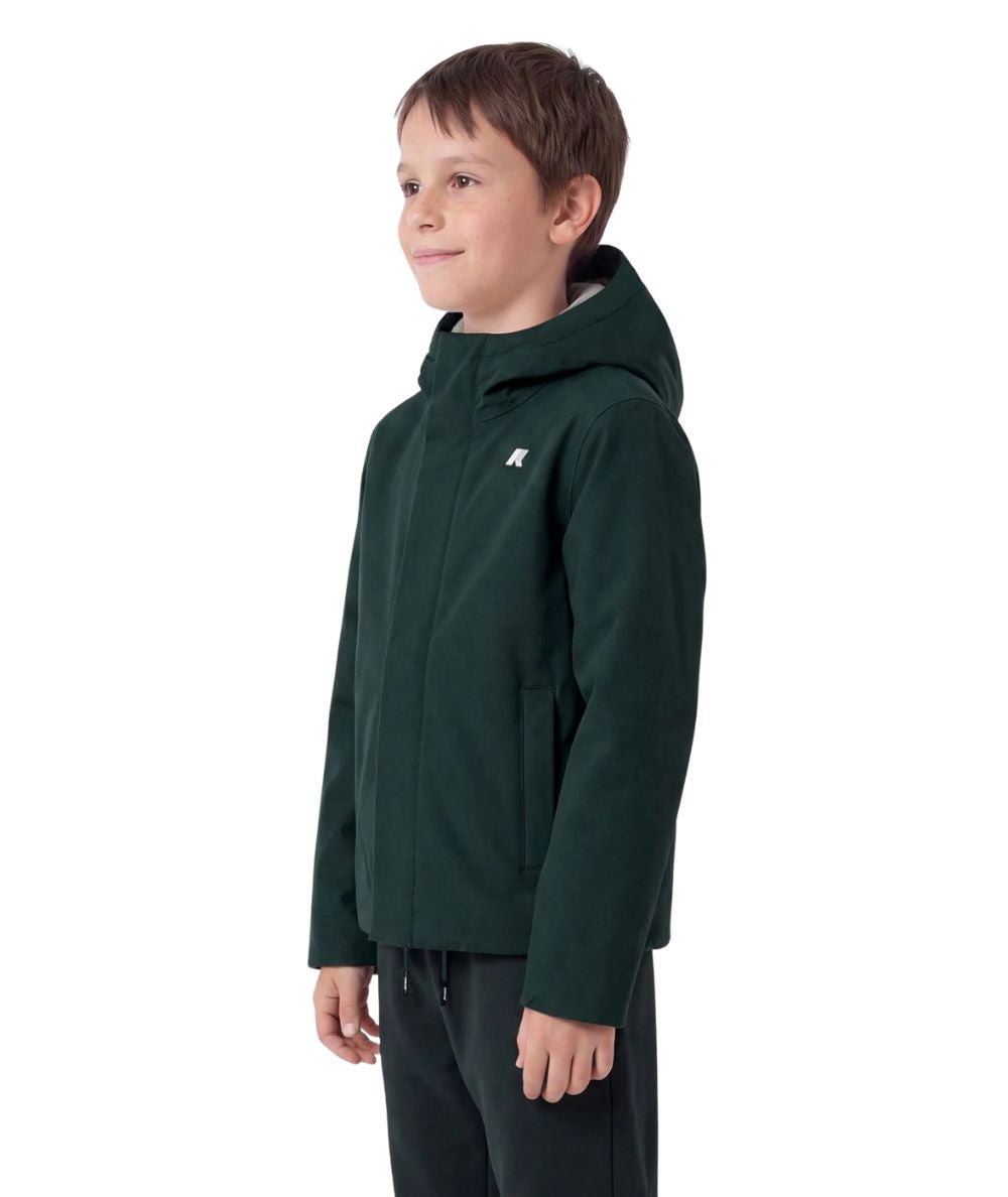 K-Way Giubbo P. Jacko Twill Marmotta K1128FW Verde Grigio