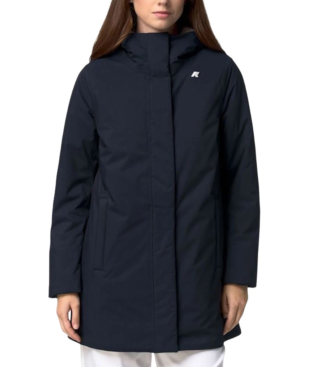 K-Way Giubbotto Sophie Twill Soft Beaver K8144CW Blu Grigio