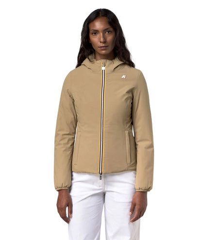 K-Way Piumino Corto Lily St Warm Double K6128TW Beige Bianco