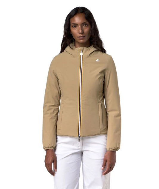 K-Way Piumino Corto Lily St Warm Double K6128TW Beige Bianco
