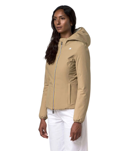 K-Way Piumino Corto Lily St Warm Double K6128TW Beige Bianco