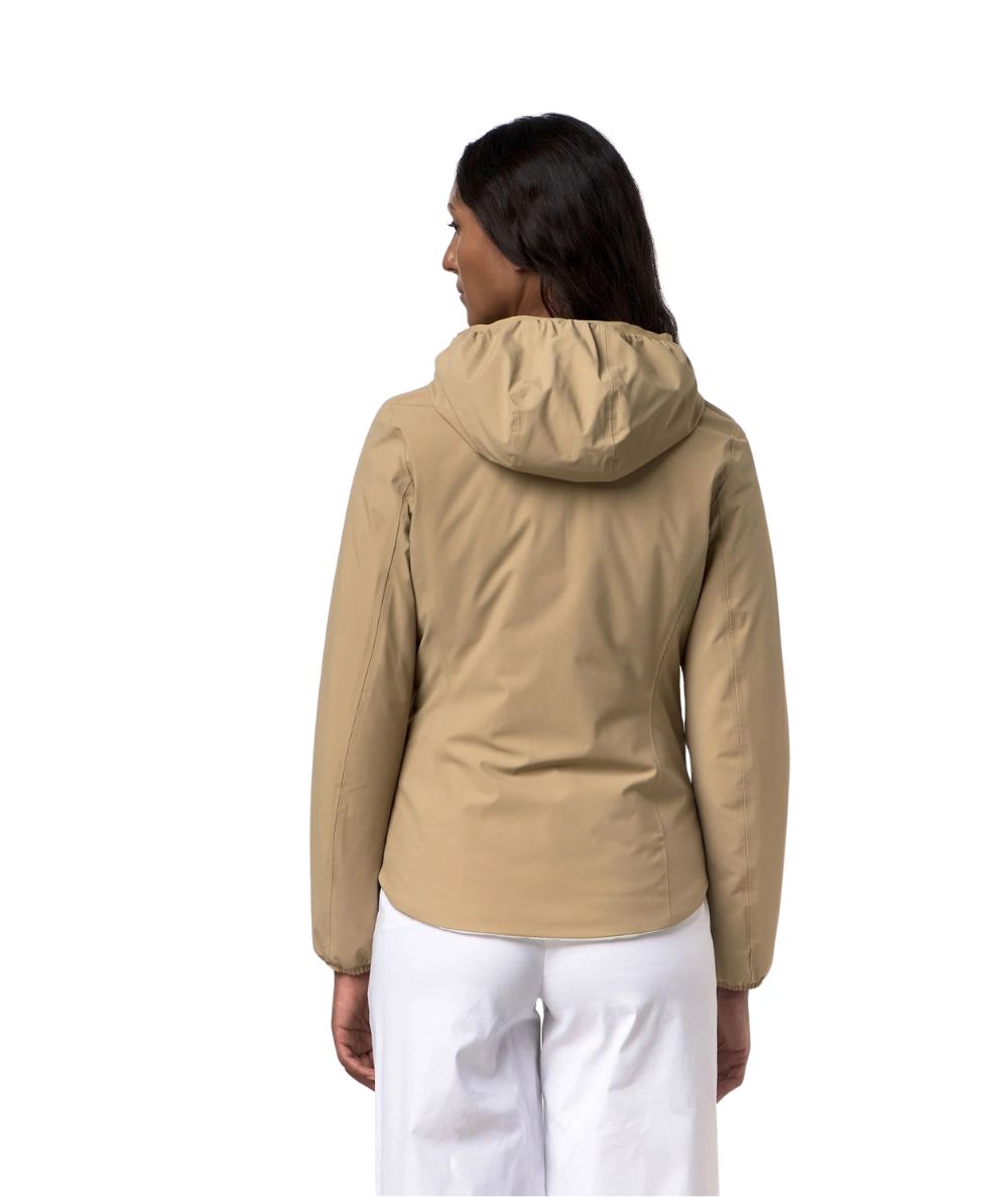K-Way Piumino Corto Lily St Warm Double K6128TW Beige Bianco