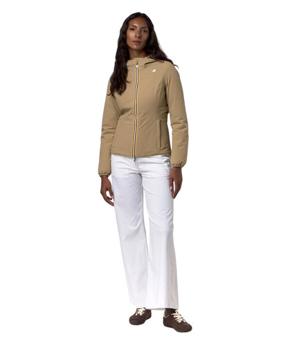 K-Way Piumino Corto Lily St Warm Double K6128TW Beige Bianco