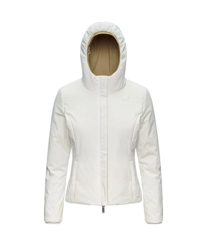 K-Way Piumino Corto Lily St Warm Double K6128TW Beige Bianco