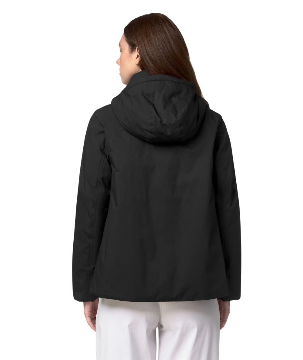 K-Way Piumino Marlette Twill Soft Beaver K8144BW Nero
