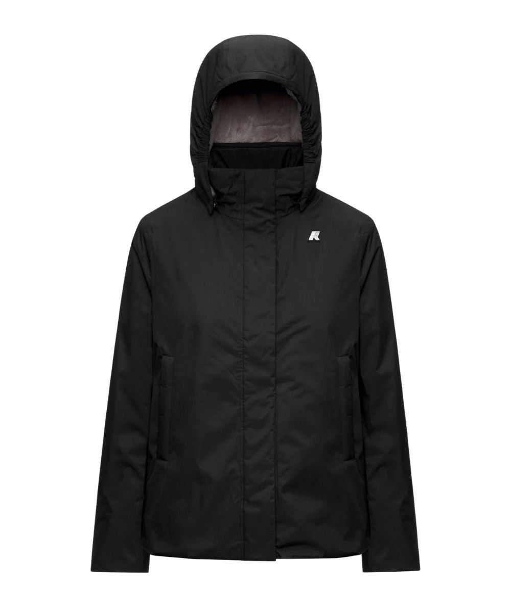 K-Way Piumino Marlette Twill Soft Beaver K8144BW Nero