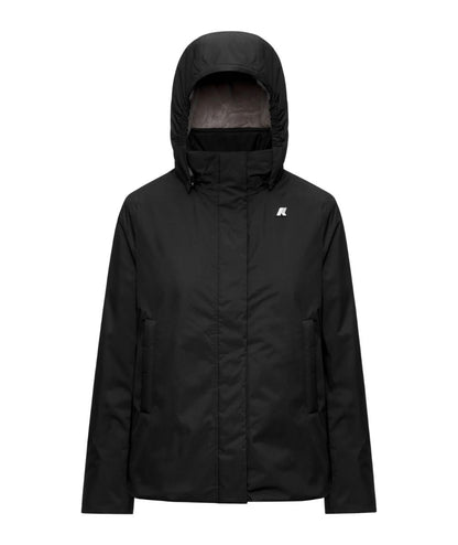 K-Way Piumino Marlette Twill Soft Beaver K8144BW Nero